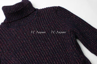 CHANEL 11PF burgundy cashmere knit angora women's dress / シャネル レディース バーガンディ カシミヤ ニット アンゴラ ワンピース