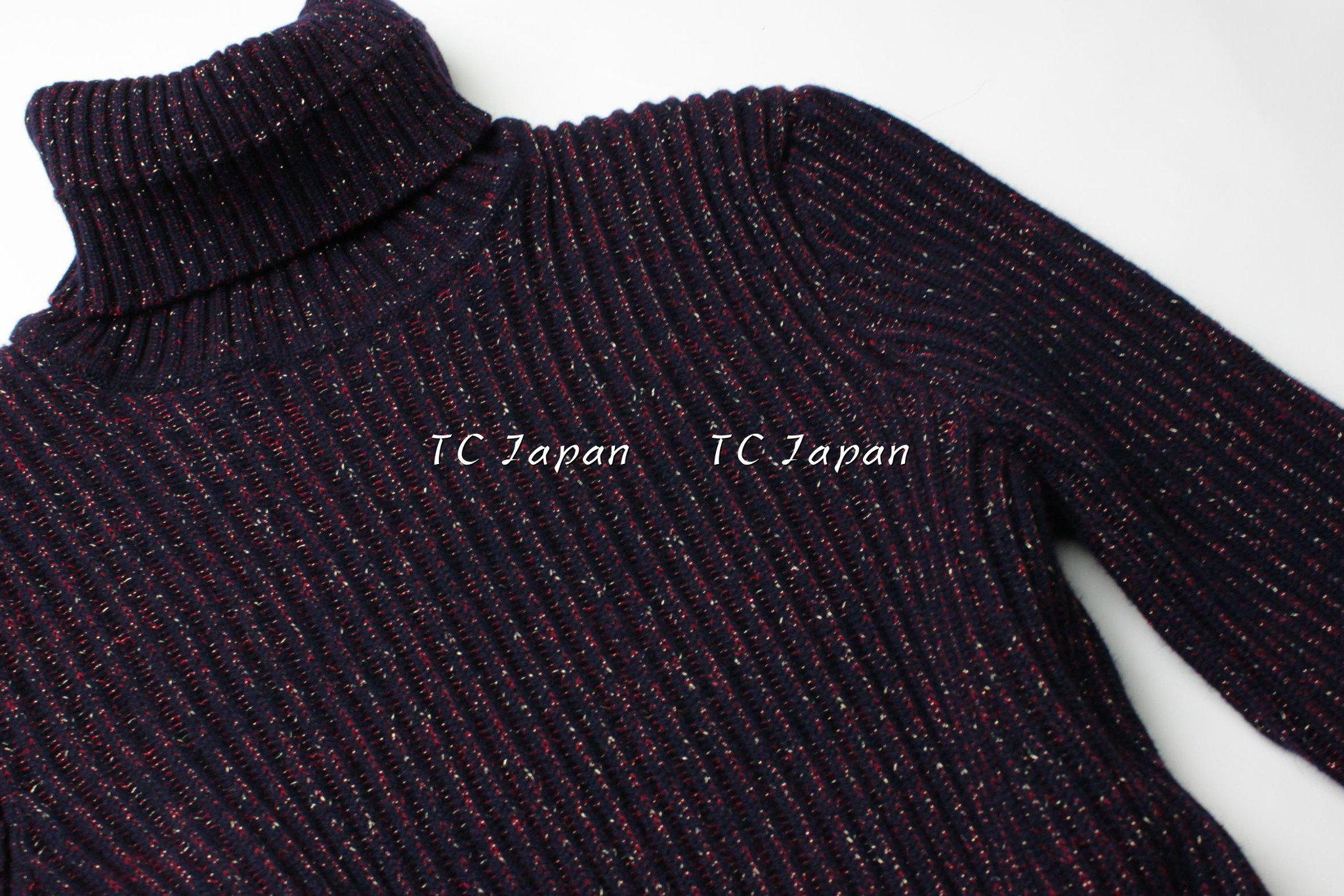 CHANEL 11PF burgundy cashmere knit angora women's dress / シャネル レディース バーガンディ カシミヤ ニット アンゴラ ワンピース
