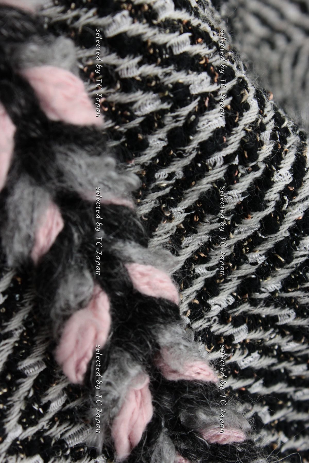 CHANEL 13B 13PF Black Pink Tweed Knit Dress 38 40 シャネル グレー・ブレード編み・ワンピース 即発 - CHANEL TC JAPAN