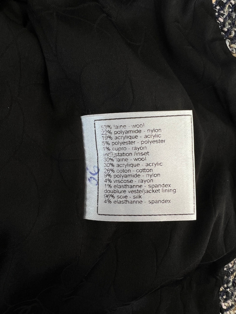 CHANEL 04A Multicolor Tweed Jacket Dress 36 38 シャネル マルチカラー・ツイード・ジャケット・ワンピース 即発