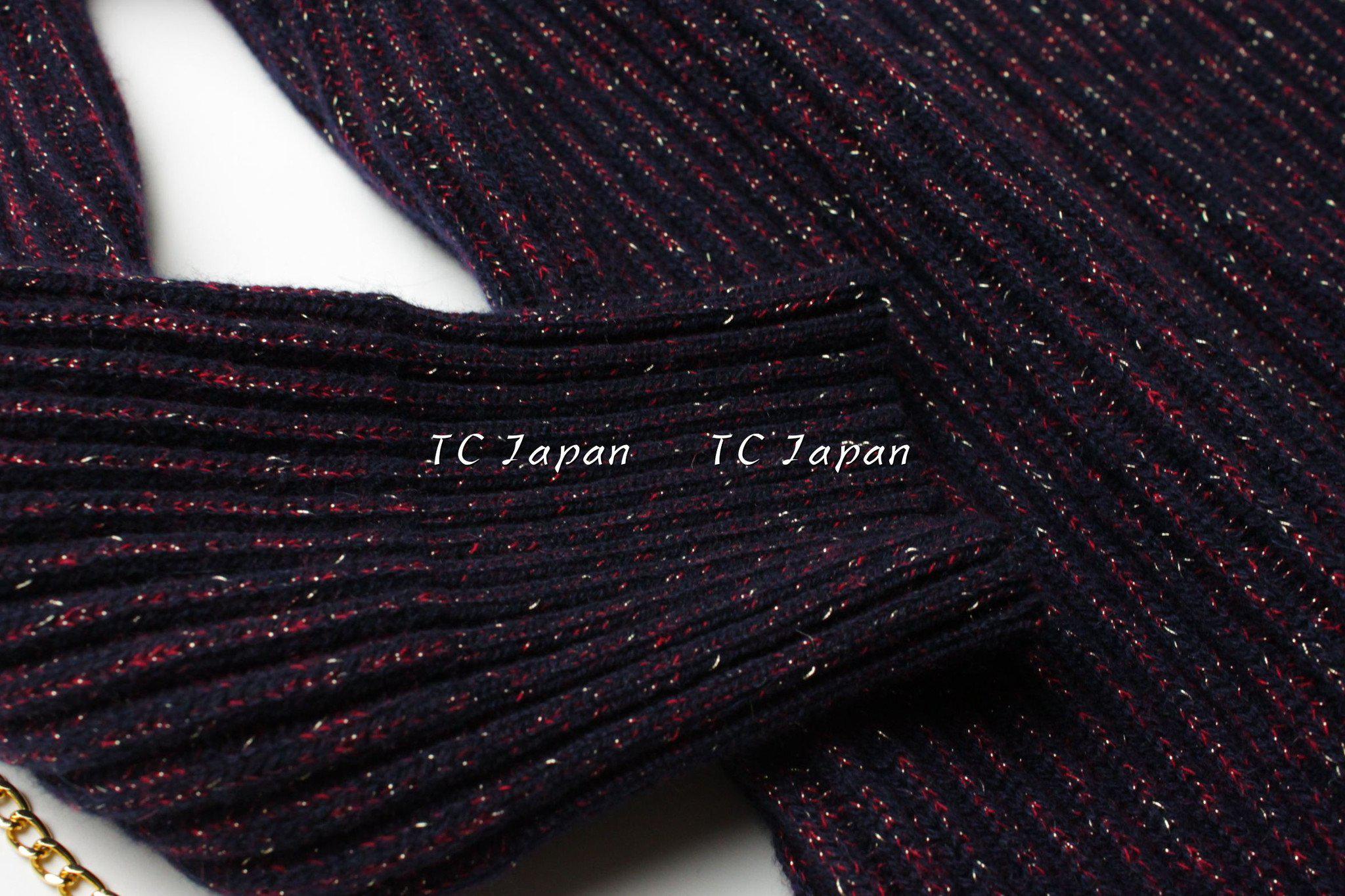 CHANEL 11PF burgundy cashmere knit angora women's dress / シャネル レディース バーガンディ カシミヤ ニット アンゴラ ワンピース