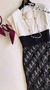 CHANEL 12S White Black Knit Dress 40 シャネル ホワイト・ブラック・ワンピース 即発