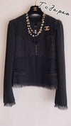 CHANEL 04S Naomi Watts Black Wool Jacket Dress 36 38 シャネル 定番 冠婚葬祭 ブラック・ウール・ジャケット・ワンピース 即発