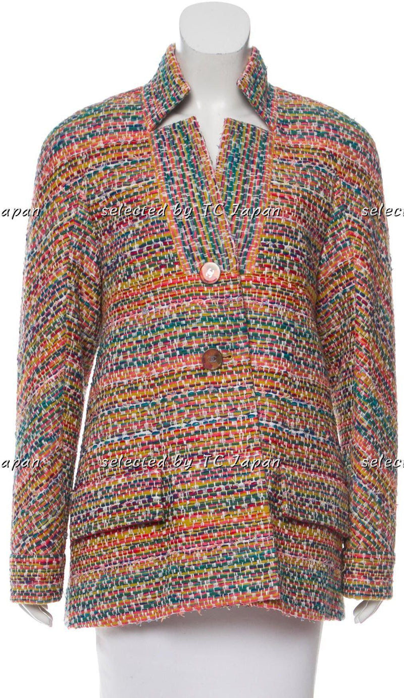 CHANEL 16C Multicolor Tweed Jacket 40 42 シャネル マルチカラー・ツイード・ジャケット新品紙タグ付き - シャネル TC JAPAN