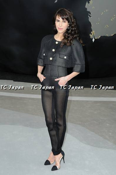 CHANEL 13S Black Pearl Button Mesh Jacket Skirt Suit 40 シャネル ブラック・メッシュ・パールボタン・ジャケット - シャネル TC JAPAN