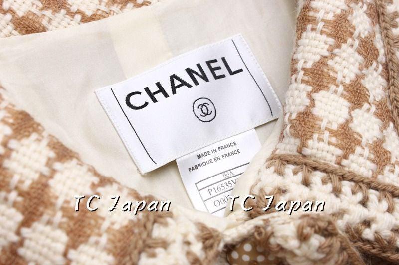 CHANEL 00A Beige Cream Alpaca Wool Jacket Coat 40 シャネル ベージュ・アルパカ・ウール・ジャケット・コート - CHANEL TC JAPAN