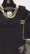 CHANEL 08A Light Gray Cashmere Knit Dress 38 シャネル ライトグレー・ニット・カシミア・ワンピース 即発