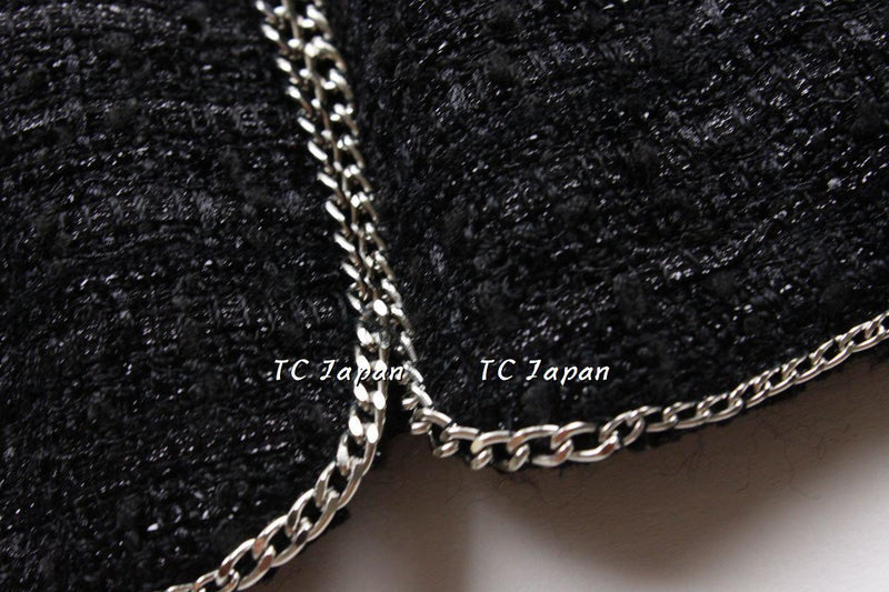 CHANEL 06S Black Chained Tweed Jacket 42 シャネル メンズも！ブラック・チェーントリム・ジャケット 新品同様 即発 - シャネル TC JAPAN