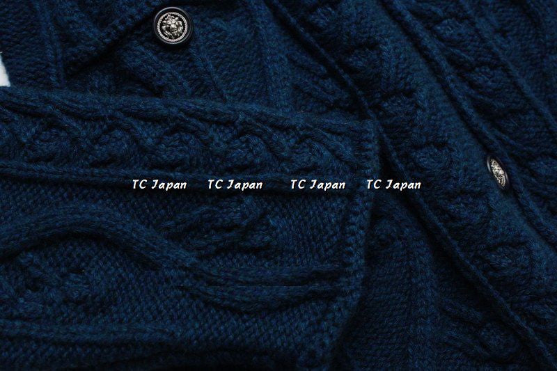CHANEL 13PF Wine Red Navy Cashmere Cardigan 36 38 40 シャネル ワインレッド・ネイビー・カシミア・カーディガン - シャネル TC JAPAN