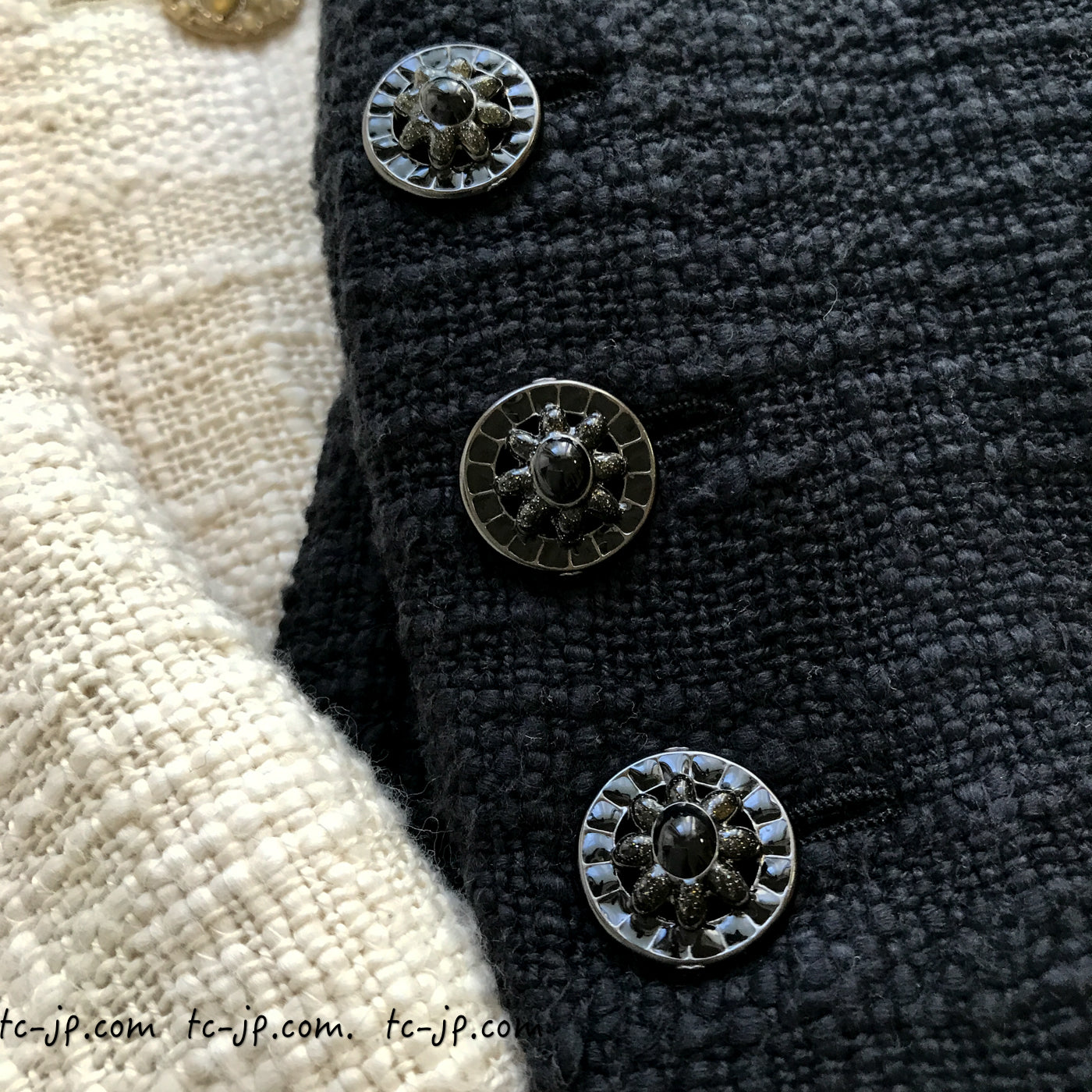 CHANEL 12PF Black Tweed Jacket 34 シャネル ブラック・ツイード・ジャケット