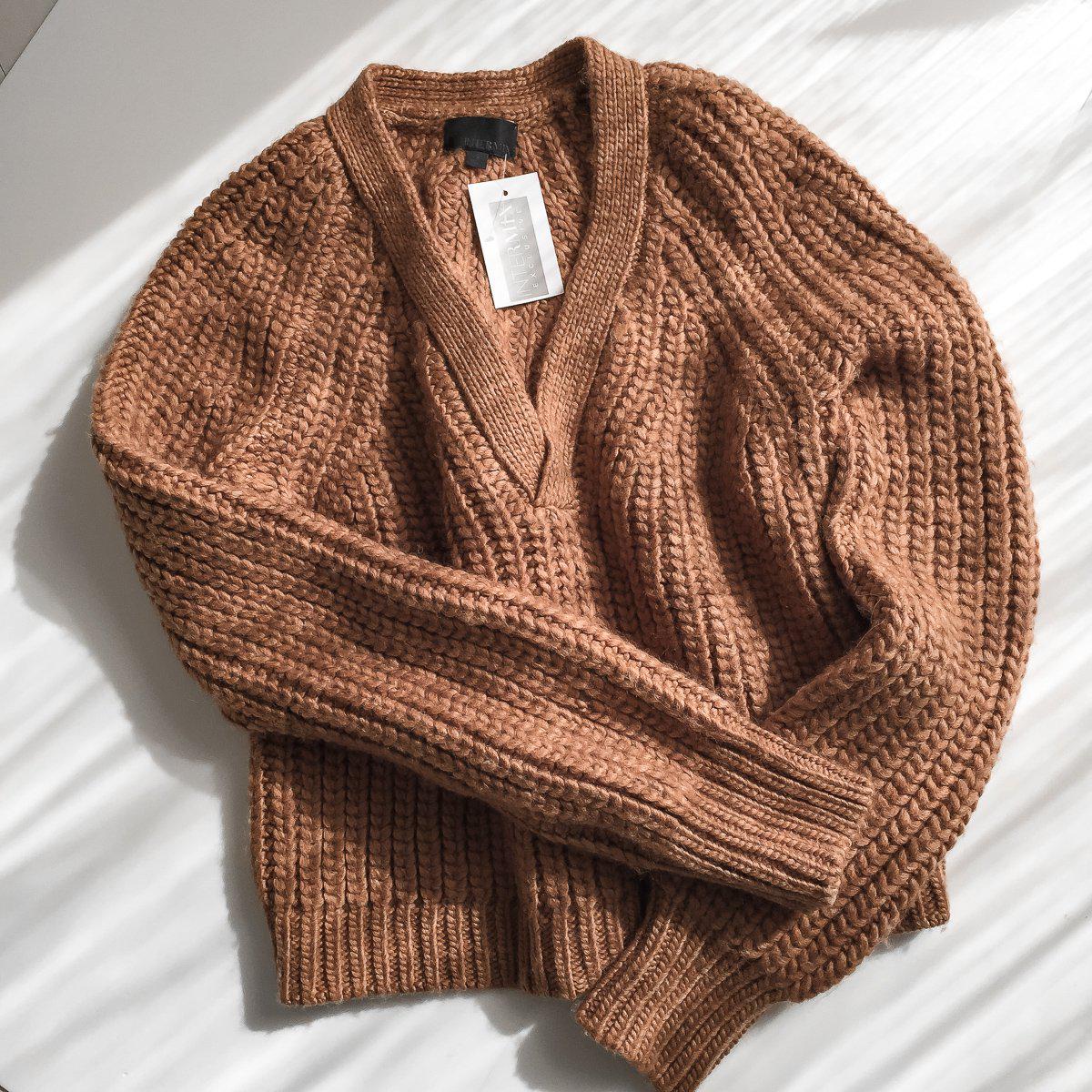Intermix Brown Knit Sweater S インターミックス ブラウン・ニット・セーター 新品紙タグ付き　即発 - シャネル TC JAPAN