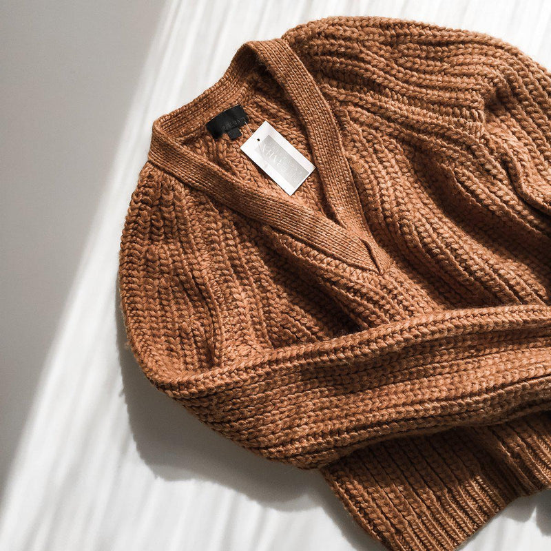 Intermix Brown Knit Sweater S インターミックス ブラウン・ニット・セーター 新品紙タグ付き　即発 - シャネル TC JAPAN