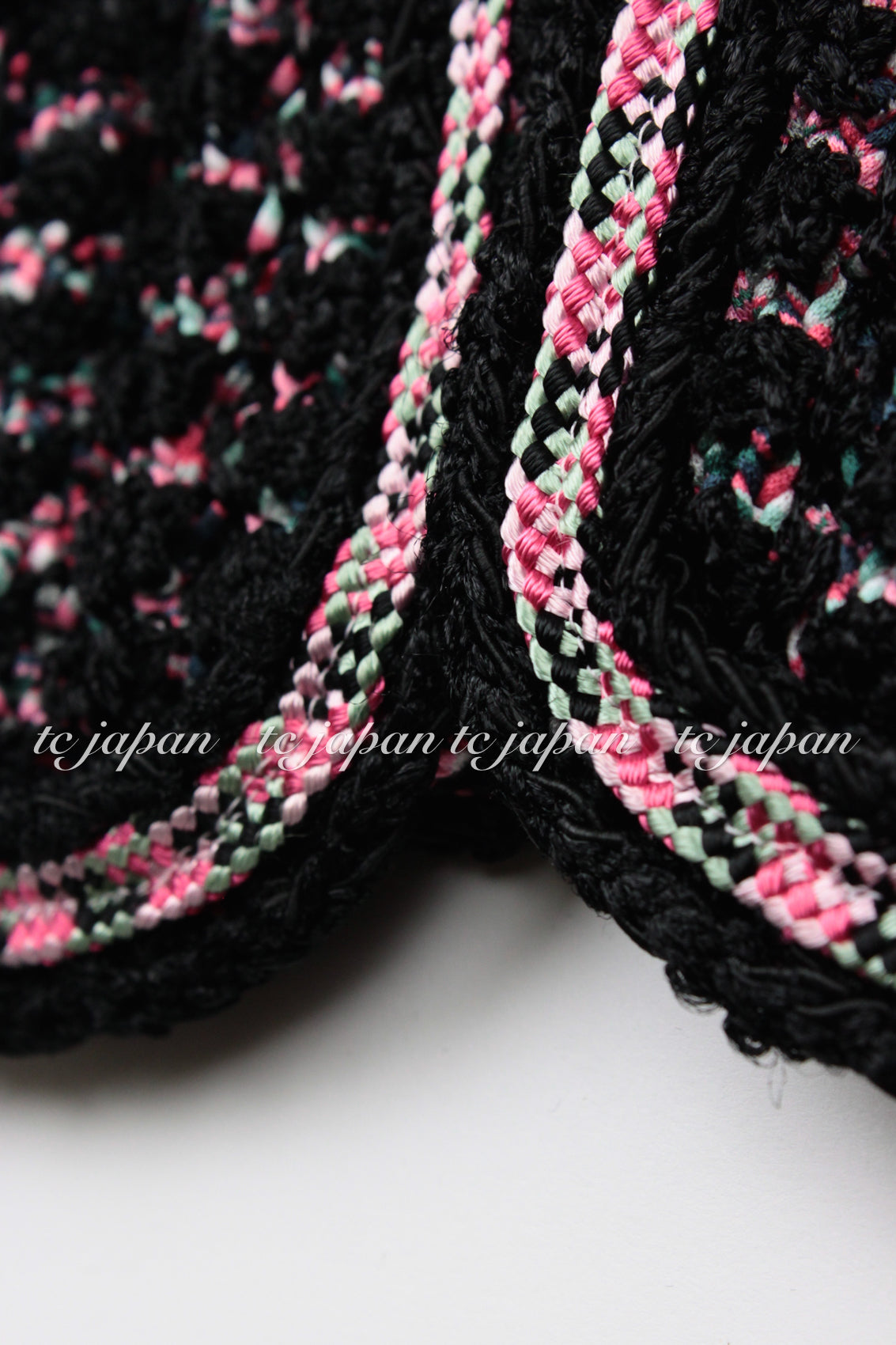 CHANEL 12S Pink Black Navy Chain Knit Cardigan 34 36 38 シャネル ピンク・ネイビー・ブラック・ニット・カーディガン 即発