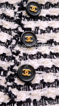 CHANEL 97S White Black Tweed Jacket 34 シャネル ホワイト・ブラック・ツイード・ジャケット 即発