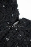 CHANEL 11S Black Eyelet Runway Cotton Dress 34 シャネル ブラック・ツイード・ランウェイ・コットン・ワンピース 即発