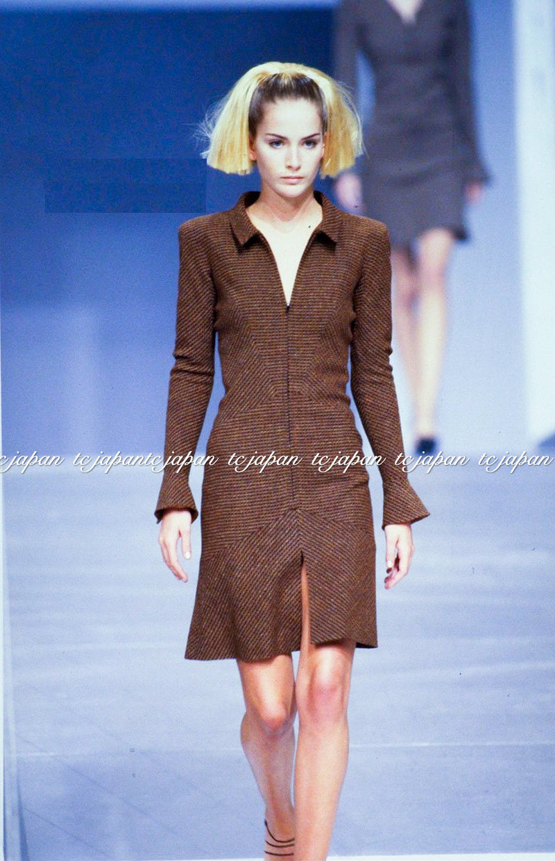 CHANEL 97A Zipper Wool Dress 42 シャネル ウール フロントジッパー スタイル抜群 ワンピース - CHANEL TC JAPAN