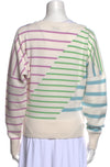 CHANEL 20C Navy Ivory CC Logo Cashmere Sweater 36 38 シャネル アイボリー ネイビー・CCロゴ・カシミア・セーター