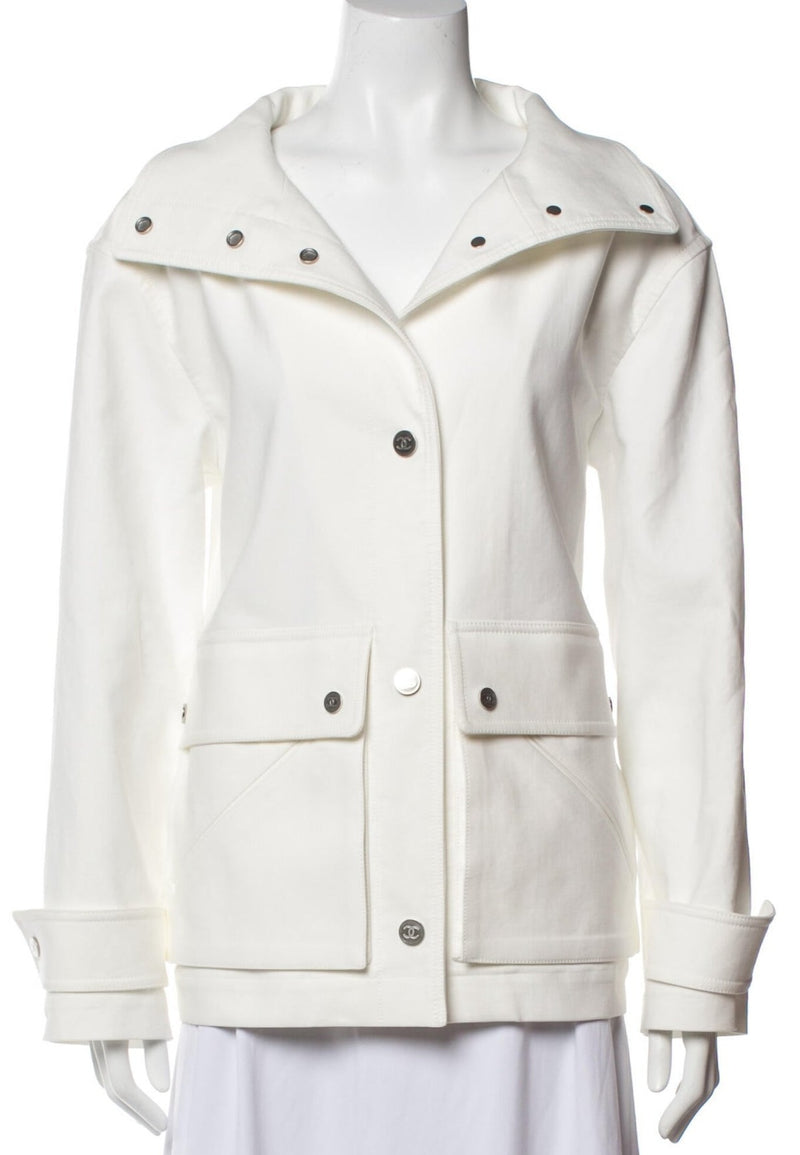 CHANEL 13S White Jacket Coat 38 40 42 シャネル ホワイト・ジャケット・コート 即発