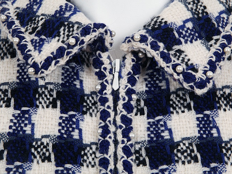 Chanel 06A Creme Blue Wool Tweed Jacket Skirt Suit 40 シャネル ブルーツイード・ジャケット - シャネル TC JAPAN