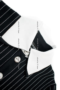 CHANEL 15S Black White Stripe Cotton Dress 34 シャネル ブラック・ストライプ・コットン・ワンピース 即発