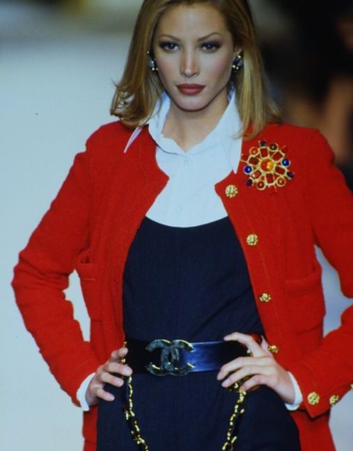 CHANEL 92A Vintage Red Gold Buttons Tweed Jacket 42 シャネル  ヴィンテージ・レッド・ゴールドボタン・ツイード・ジャケット 即発