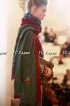 CHANEL 13PF Wine Red Navy Cashmere Cardigan 34 シャネル ワインレッド・ネイビー・カシミア・カーディガン
