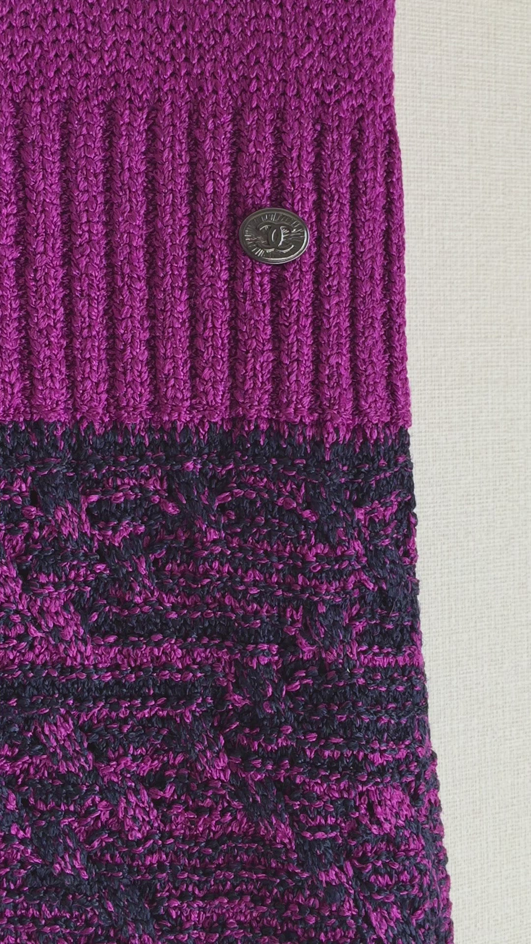 シャネル ニット・ワンピース Chanel 12s Magenta Sleeveless Knit