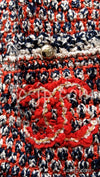 CHANEL 11S Orange Knit Dress Cardigan Skirt 40 42 シャネル オレンジ・レッド・ニット・ワンピース・カーディガン・スカート 即発