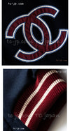 CHANEL 04S Dark Navy Wool 100 CC Logo Bomber Varsity Baseball Jacket Coat BTS 36 38 シャネル 希少ココマーク CCロゴ ウール100 BTS ジニー スタジアム ジャンパー スタジャン ジャケット コート 即発