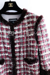 CHANEL 05A Rabbit Fur Trim Raspberry Brown Tweed Jacket Skirt Suit 38 シャネル ラビット・ファートリム・ラズベリー・ブラウン・ツイード・ジャケット・スカート・スーツ 即発
