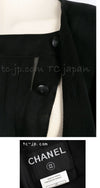 CHANEL 02S Black Cotton Silk Chiffon Organza Ribbon Tops Jacket 34 シャネル ブラック コットン シルク シフォン オーガンジー リボントップス ジャケット 即発