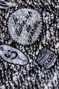 CHANEL 04A Black Choco Le Makeup de Tweed Jacket 38 シャネル ブラック チョコ メイクアップ ワッペン ウール ツイード ジャケット 即発