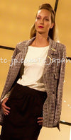 CHANEL 01A Vintage Brown Double Tweed Coat Jacket 40 42 シャネル ヴィンテージ ブラウン ダブル ウール ツイード ジャケット ハーフ コート 即発 - TC JAPAN