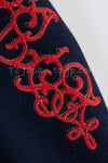CHANEL 15PF Navy Embroidered Lion Buttons Coat 36 38 シャネル メティエダール ネイビー ライオンボタン 刺繍 メルトン コート 即発