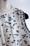 CHANEL 21PF Ivory Cashmere Wool Knit Tops Vest Sweater 34 シャネル アイボリー カシミア ウール ニット トップス ベスト セーター 即発