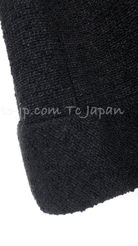 CHAENL 13A Black Wool Silk Dress 34 シャネル ブラック・ウール・シルク・ワンピース 即発