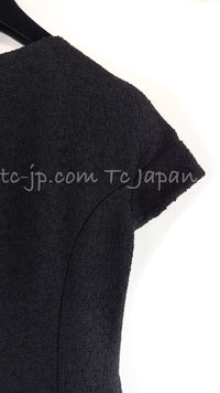 CHAENL 13A Black Wool Silk Dress 34 シャネル ブラック・ウール・シルク・ワンピース 即発