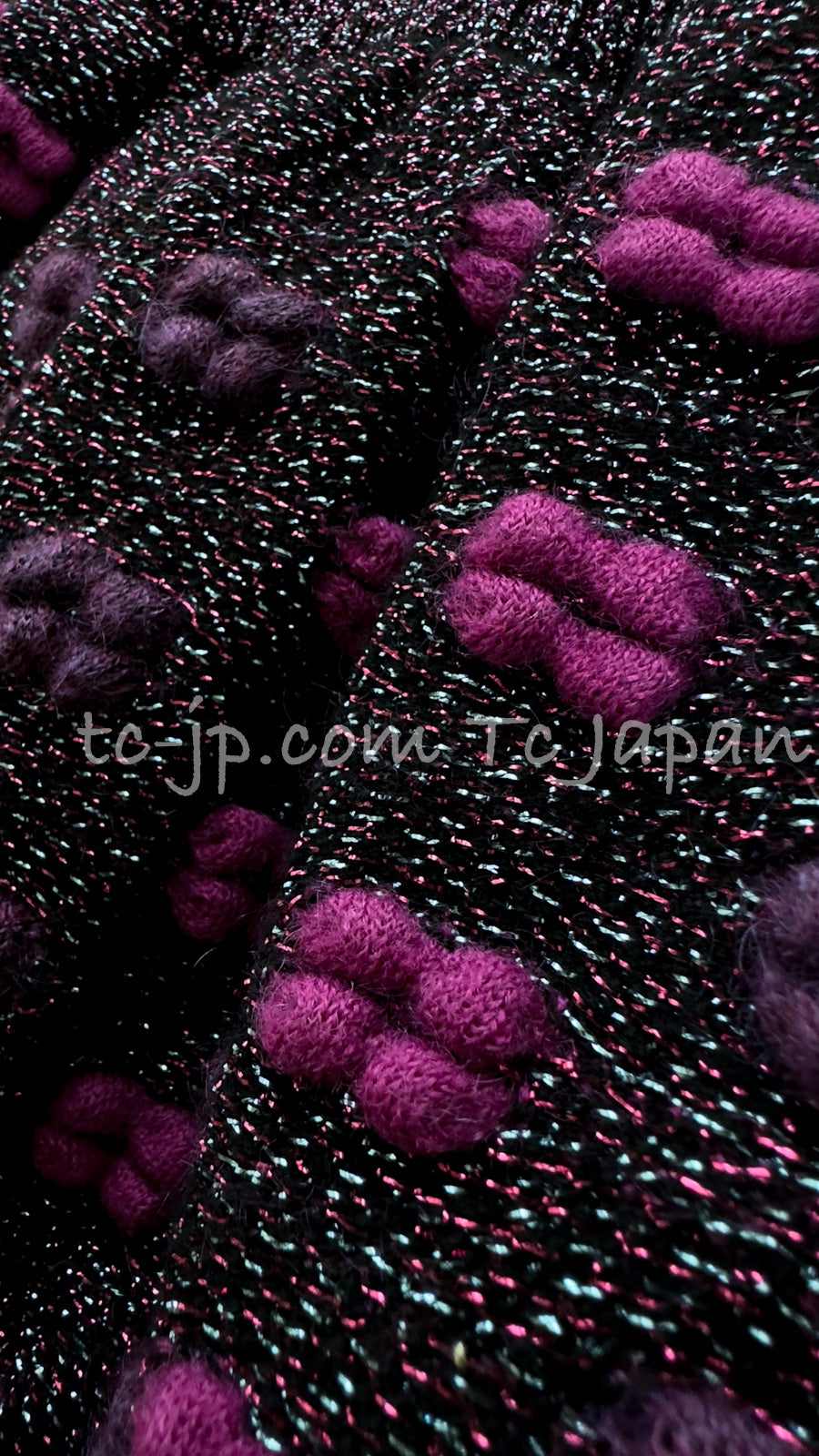 シャネル ワンピース CHANEL パープル マジェンタ リボン ウール モヘア ニット 14A Purple Magenta Violet Wool  Mohair Ribbon Knit Dress – TC JAPAN