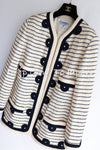 CHANEL 89S Collectible Vintage Ivory Wool Tweed Jacket 42 シャネル 限定版 ヴィンテージ アイボリー ウール ツイード ジャケット 即発