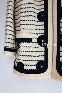 CHANEL 89S Collectible Vintage Ivory Wool Tweed Jacket 42 シャネル 限定版 ヴィンテージ アイボリー ウール ツイード ジャケット 即発