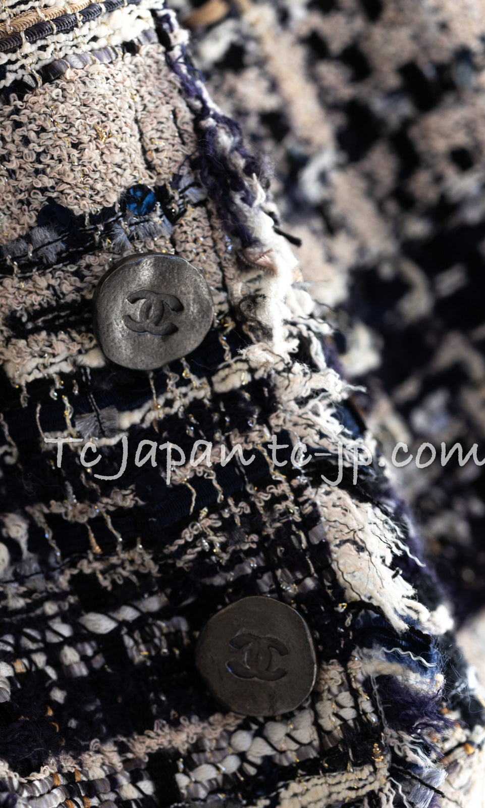 シャネル ジャケット CHANEL 06S ベージュ ブラック ネイビー