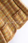 CHANEL 89A Vintage Orange Yellow Wool Tweed Jacket Coat 38 40 42 シャネル ヴィンテージ オレンジ イエロー ウール ツイード ジャケット コート 即発