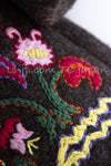 CHANEL 97A Vintage Brown Bird Flower Zipper Wool Tweed Coat 34 シャネル ヴィンテージ ブラウン 鳥花刺繍 ジッパー ウール ツイード コート 即発