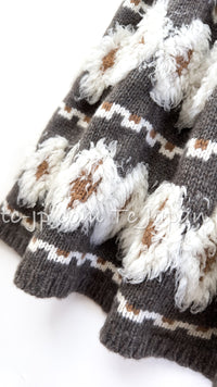 CHANEL 19A Charcoal Gray Wool Cashmere Knit Dress 34 シャネル チャコールグレー・ウール・カシミア・ニット・ワンピース