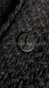 CHANEL 04A Black Wool Angora Tweed Dress 36 シャネル ブラック ウール アンゴラ ツイード ワンピース 即発
