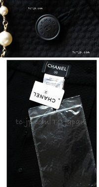 CHANEL 02S Black Cotton CC Logo Buttons Skirt 42 シャネル ブラック コットン CCロゴボタン スカート 即発