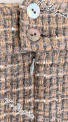 CHANEL 00A Beige Grey Brown Wool Alpaca Coat 38 40 シャネル ベージュ・アルパカ・ウール・コート 即発