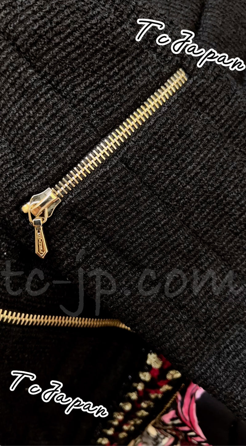 CHANEL 10PF Black Wool Zip Pocket Coat 34 シャネル ウール・ジッパー・コート 即発