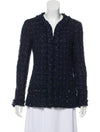 CHANEL 16B Navy Black Grey Tweed Jacket 34 シャネル ネイビー・ブラック・ツイード・ジャケット