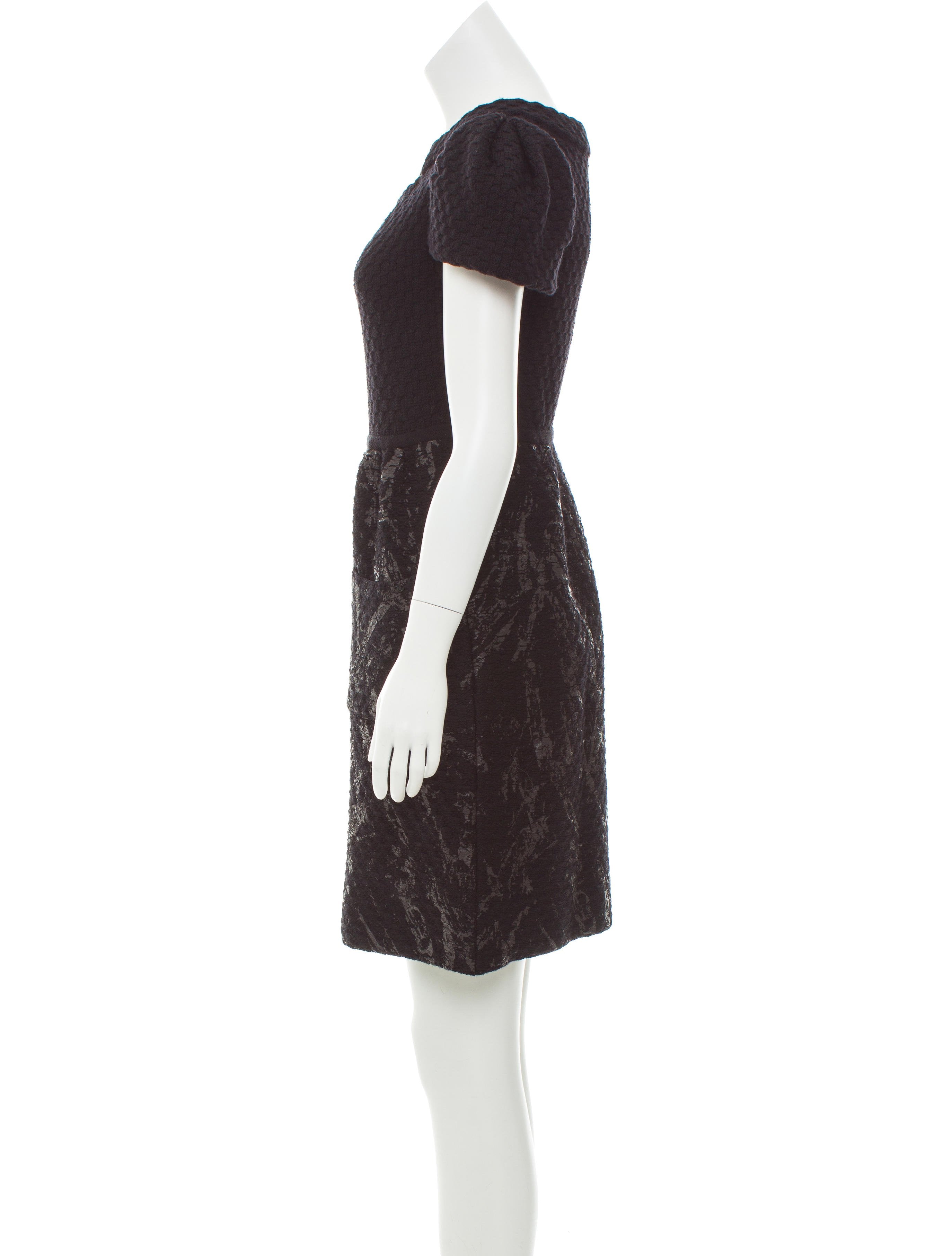 CHANEL 11A Black ivory Wool Knit Dress 36 シャネル ブラック アイボリー・ウール・ニット・ワンピース